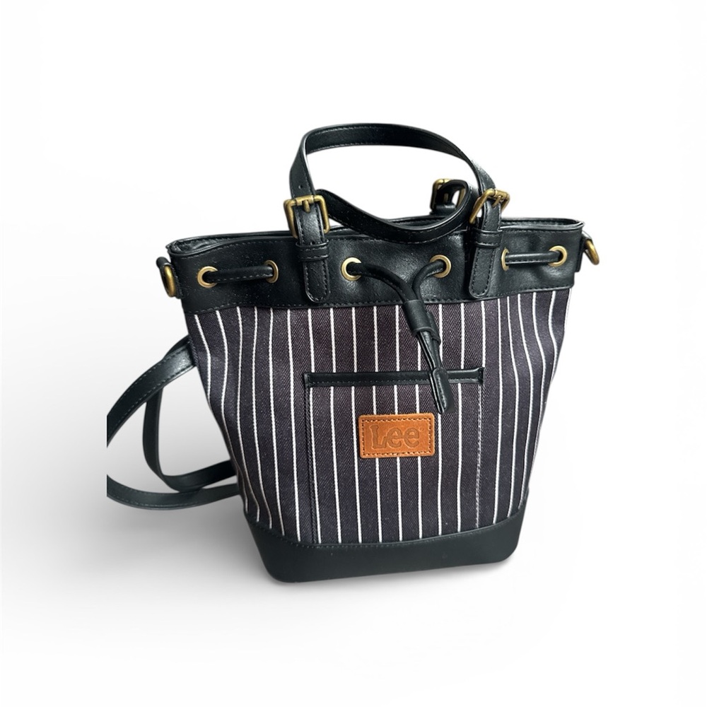 Lee Black and White Striped Mini Bag/Backpack
